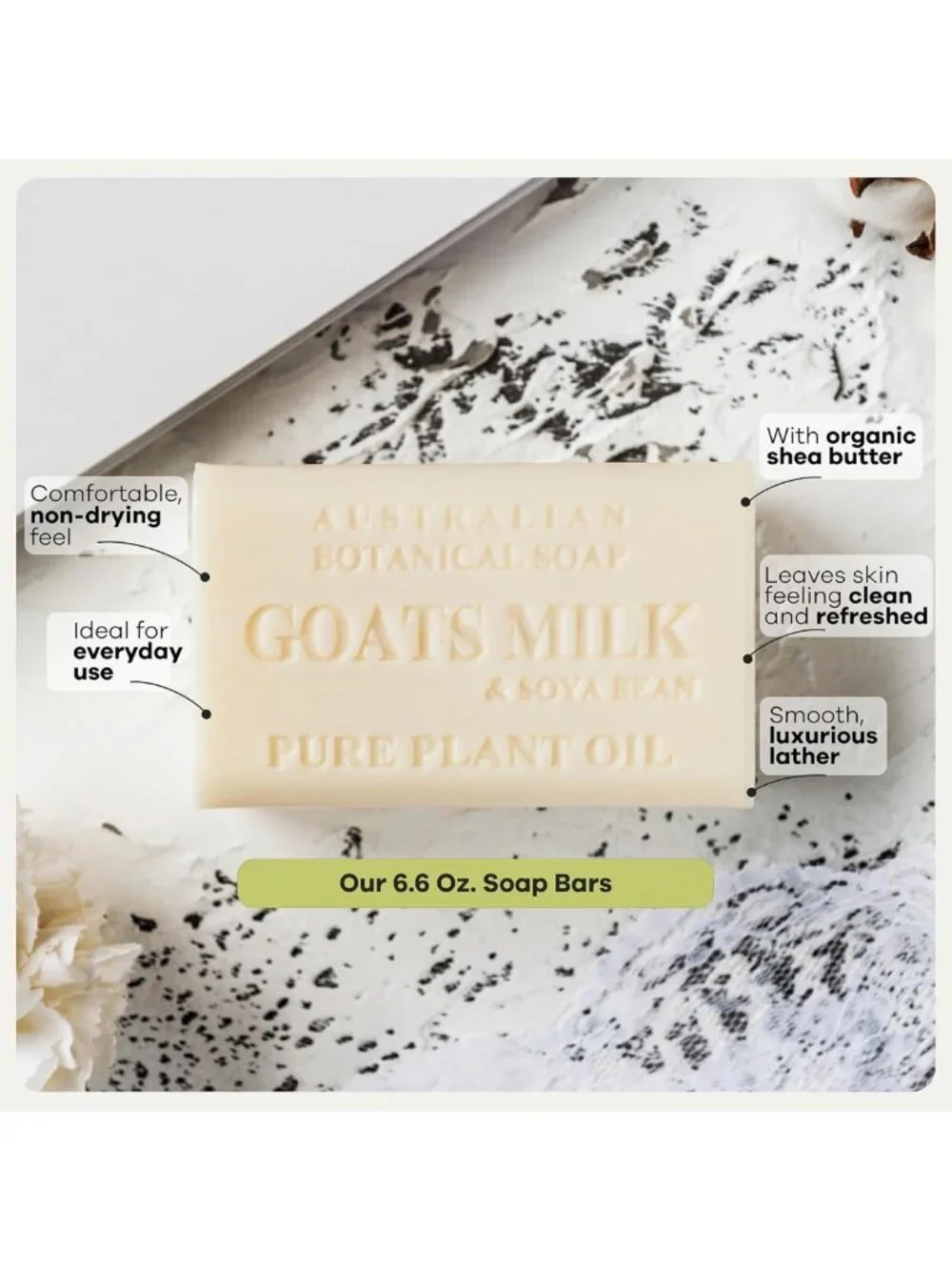 Natural Botanical Soap Variety Pack - Goat Milk, Eucalyptus, Manuka Honey & More